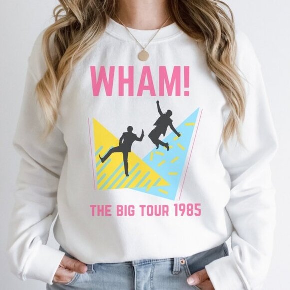 80s Music Sweatshirt Wham Sweatshirt 80s Concert Sweatshirt 05 - Picture 1 of 5